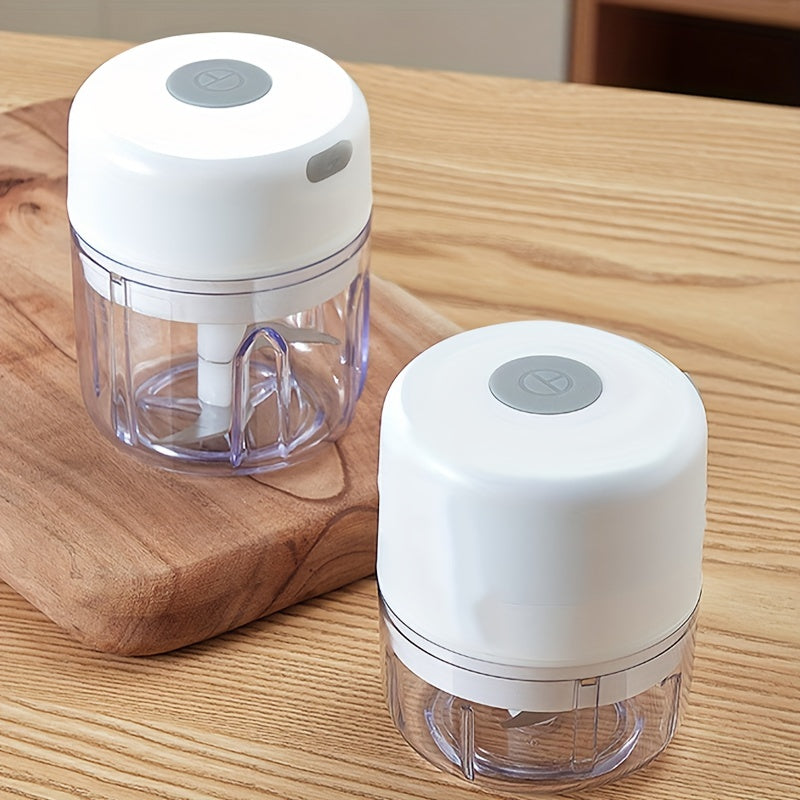 100ml/250ml USB Rechargeable Mini Kitchen Garlic Press, Electric Garlic Chopper and Meat Grinder, Masher