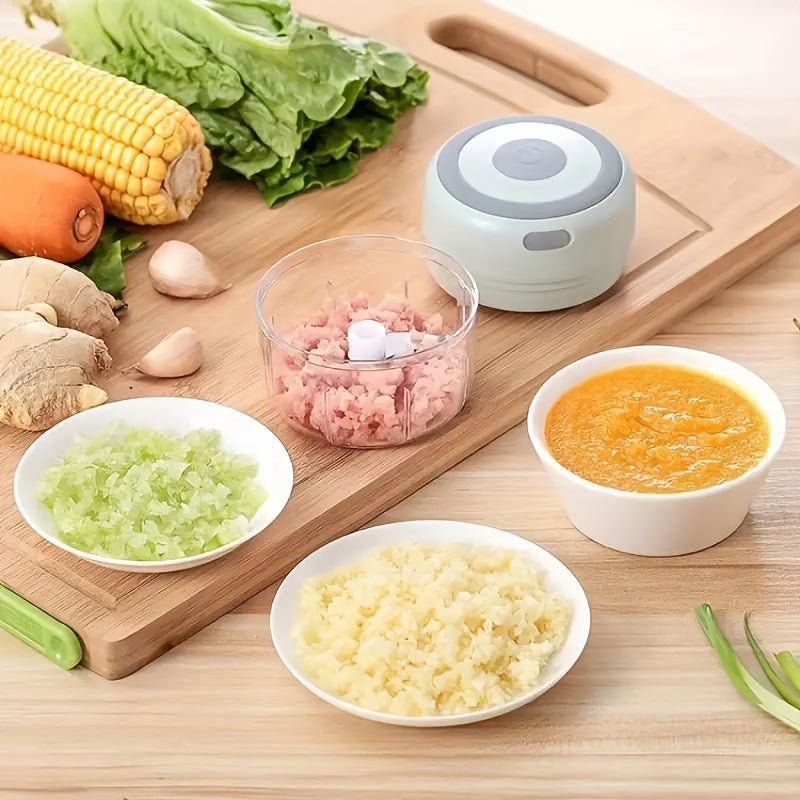 100ml/250ml USB Rechargeable Mini Kitchen Garlic Press, Electric Garlic Chopper and Meat Grinder, Masher