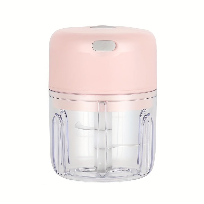 100ml/250ml USB Rechargeable Mini Kitchen Garlic Press, Electric Garlic Chopper and Meat Grinder, Masher